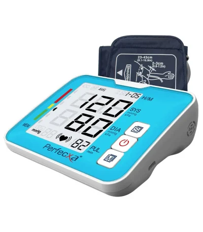 Perfecxa Digital Pressure Monitor Machine Automatic Power Off, Big LCD Display, 99 Sets of Measurement Record, Irregular Hearbeat, Smart Accurate