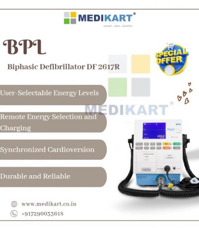 BPL Medical Technologies Biphasic Defibrillator DF 2617R With 3 YEARS WARRANTY