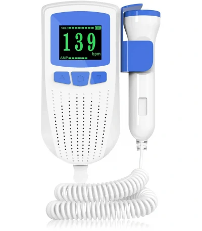K-Life Model FD-101 Heartbeat Rate Detection Monitor with in-Built Speaker Fetal Doppler (White)