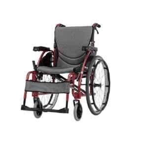 Karma S-Ergo 125 910x570x910mm Rose Red Aluminium Foldable Wheelchair